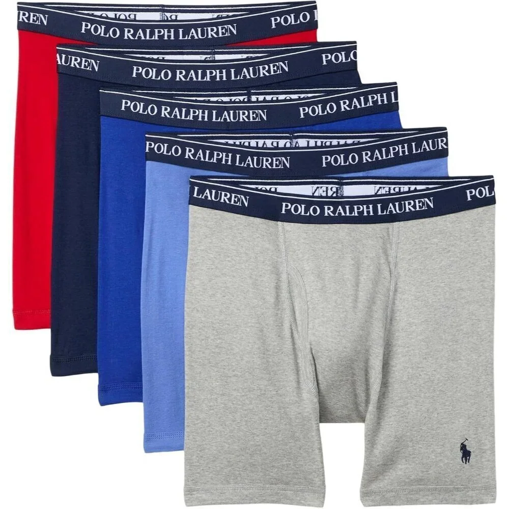 Men's Classic Fit Cotton Boxer Briefs 5 Pack
